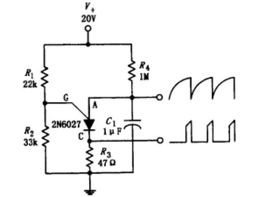 一天一个电路分析-第七弹（程控单结晶体管（PUT管）弛张振荡器）