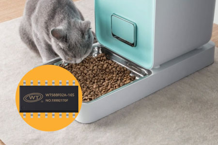 唯创知音厂家WT588F02A-16S语音芯片：为宠物喂食器和逗猫玩具增添音色魅力