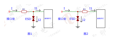 串联电阻R与半导体ESD电路布线与防浪涌关系