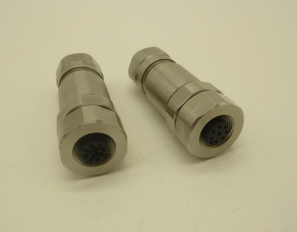 M12-4P不锈钢防水连接器 M12-8P接头