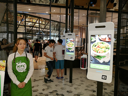 远景达二维扫描模组嵌入点餐机在肯德基必胜客餐厅的应用