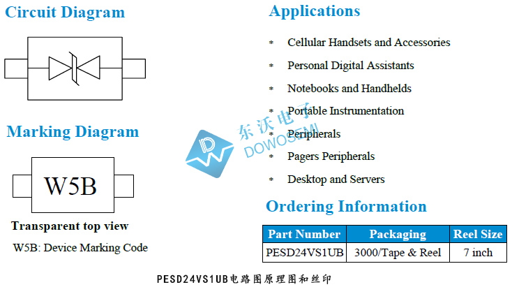 防静电保护器件厂家 PESD24VS1UB 现货直供