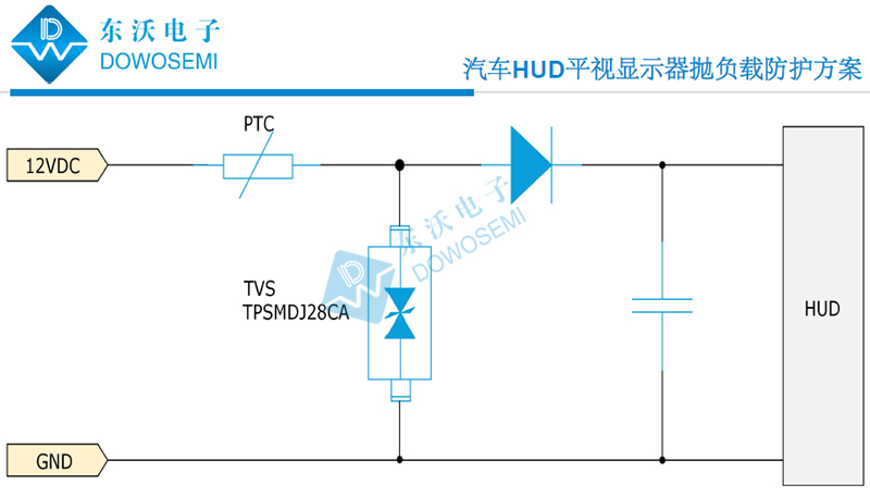 贴片TVS二极管TPSMDJ28CA 车载平视显示器抛负载防护专用器件