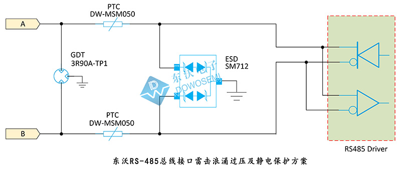 SMBJ6.5CA  RS-485接口浪涌静电保护用TVS二极管