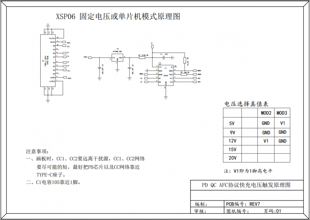 PD诱骗芯片_PD QC协议快充取电芯片XSP06手册