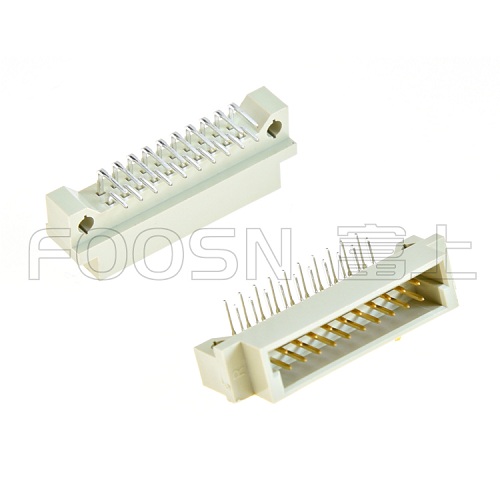 欧插 220（A+B）PH2.54 90度插板公头,DIN41612 2*10P 弯公