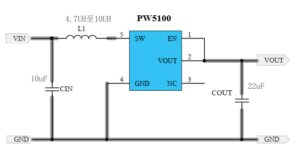 测试干电池1.5V升压3.3V芯片电路图