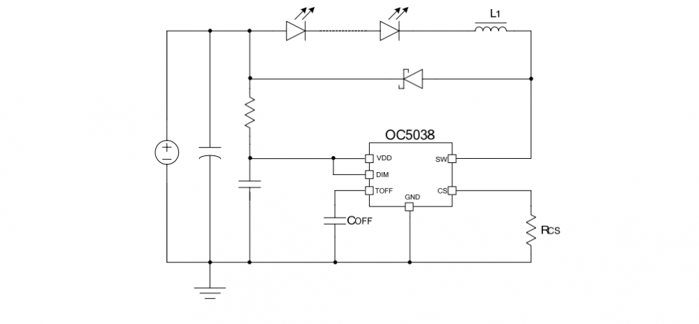 测试欧创芯原装正品芯片OC5038开关降压型大功率 LED 恒流驱动芯片