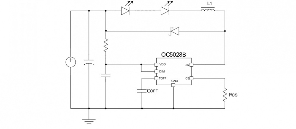 测试欧创芯OC 5028B原装芯片，ESOP8 封装，内置 MOS 开关降压型 LED 恒流驱动器