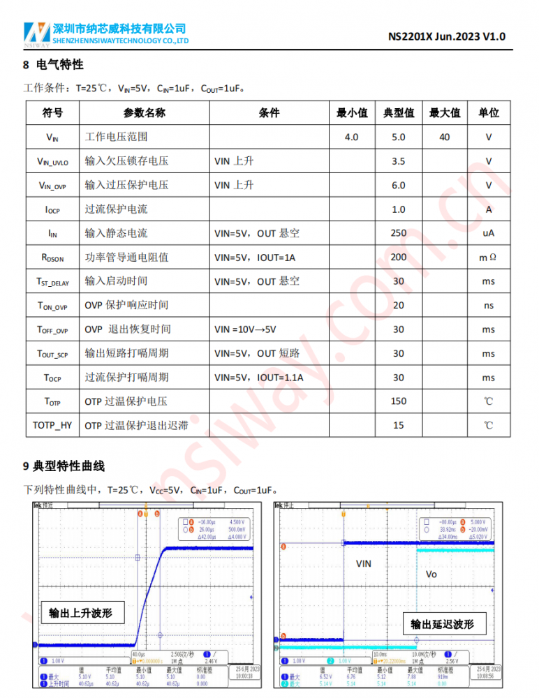 NS2201X SOT23-3L封装 40V 输入OVP保护IC