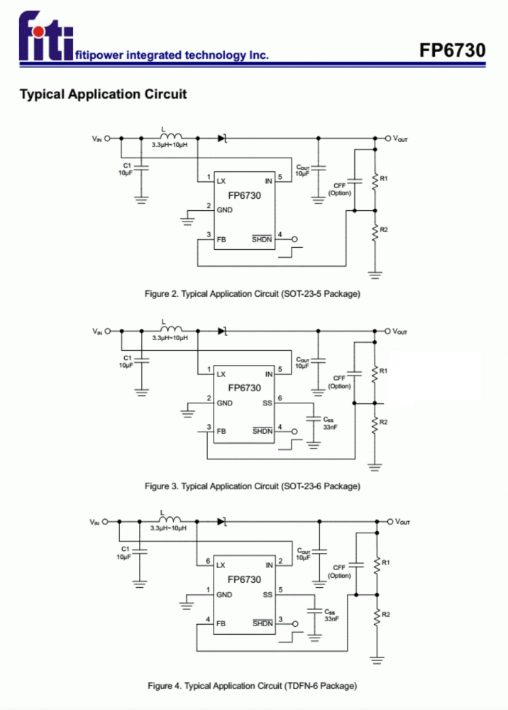 FP6730 1MHz 2.5A电流模式升压DC/DC转换器