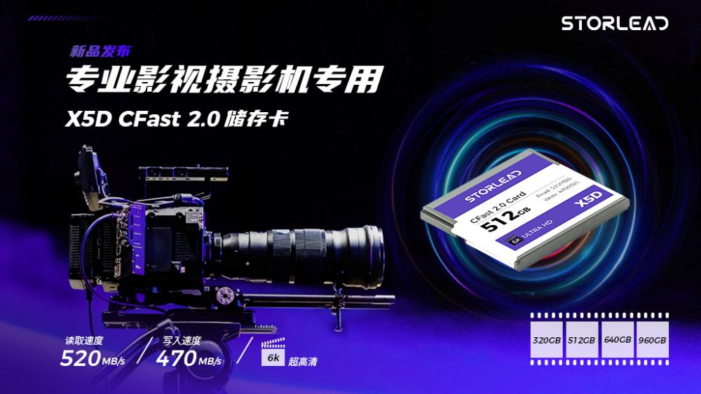 领存CFast 2.0卡，携手迈入6K影视时代