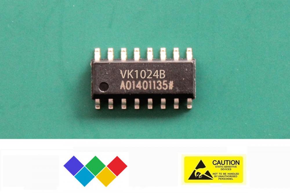 VK1024B  6SEG×4COM点阵 1/2, 1/3, 1/4偏压LCD驱动芯片电路图