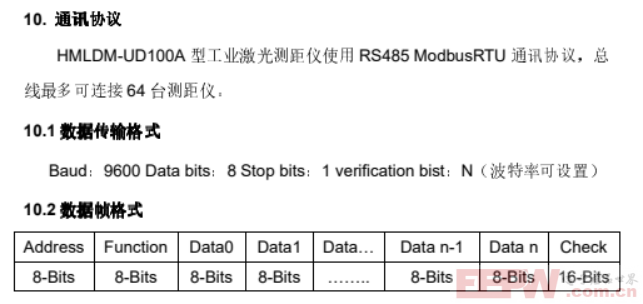 modbusRTU转profinet网关与HMLDM-UD100A激光测距仪通讯案例511.png