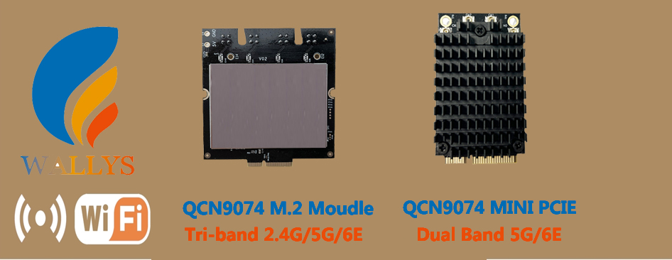 WiFi6 WIFI6E moudle-QCN9074+MT7915-support 2.4GHz 