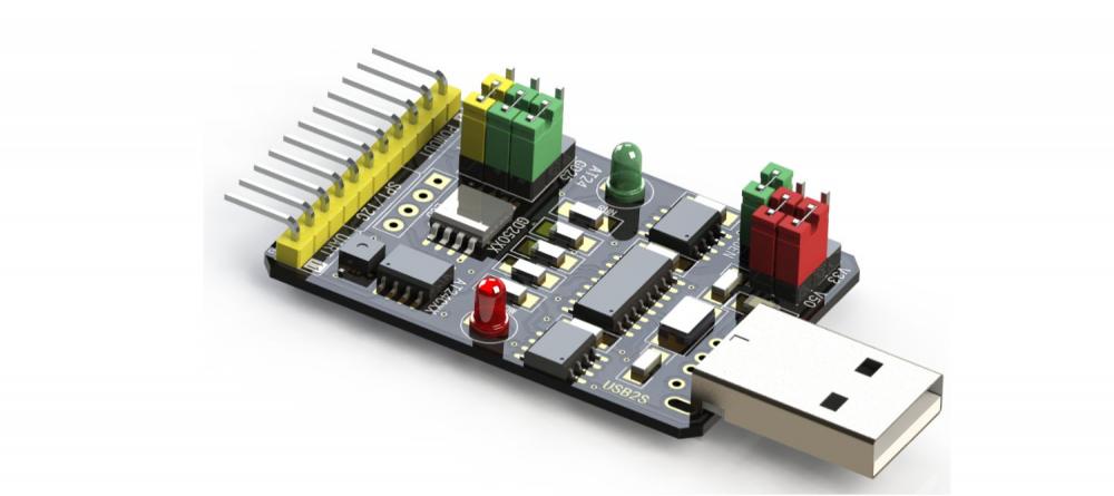 可编程 USB 转串口适配器开发板 USB 转 UART  I2C 应用