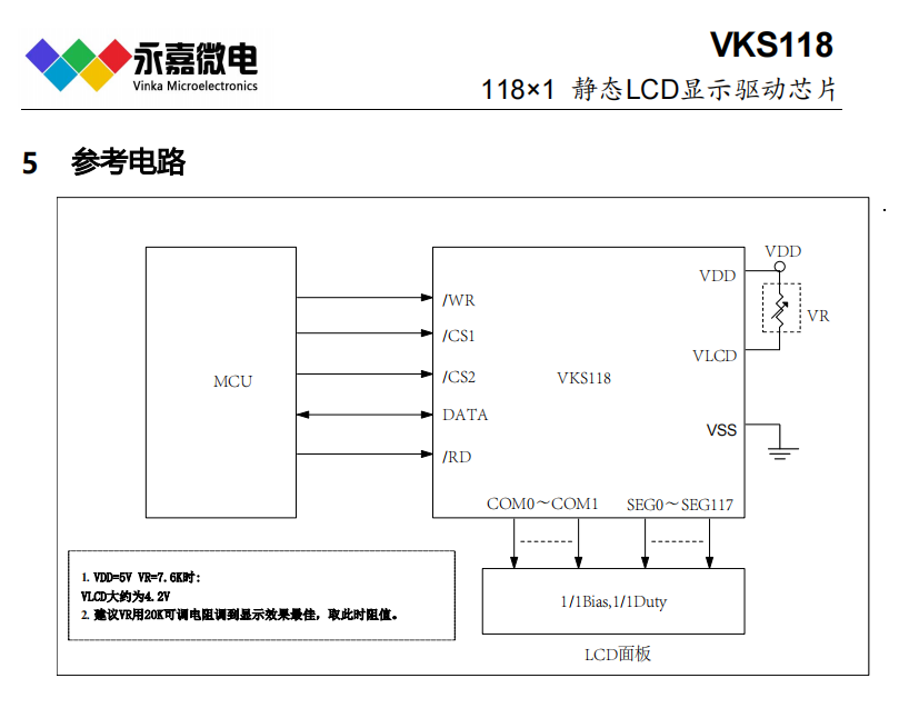 VKS118 LQFP128静态显示LCD驱动IC最大118SEGx1COM适用于洗衣机面板/汽机车