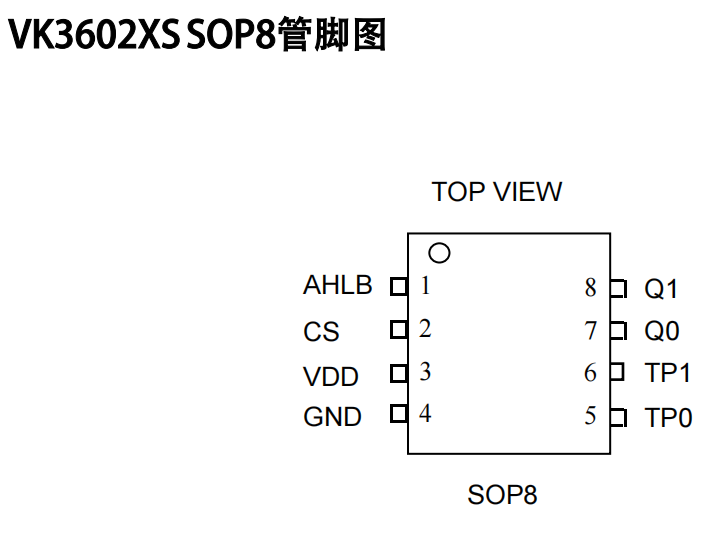 VK3602XS SOP8超抗干扰触摸IC/触摸检测芯片/2通道/2按键触摸触控IC，适用于温控器、