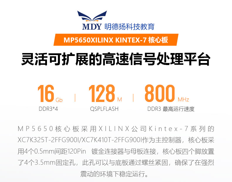明德扬基于XILINX K7核心板325T/410T