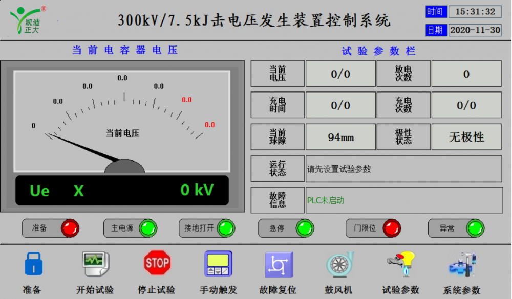 武汉凯迪正大KDCJ-400kV20kJ冲击电压成套试验设备