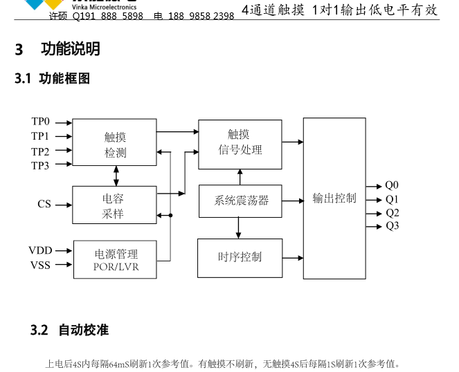 VK36E4-VK36Q4小体积4键触摸，4通道检测芯片低待机电流，抗电压波动等特性FAE技术支持