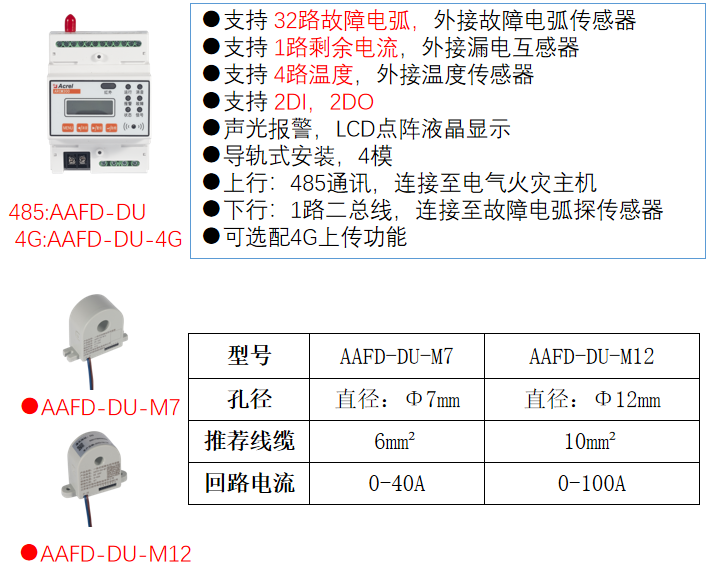 安科瑞故障电弧探测器在电气线路中的应用