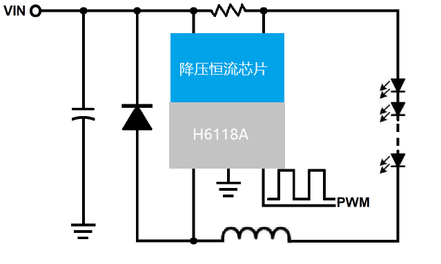 DCDC 30V降12V 36V降12V 40V转9V 12V 降压恒流芯片-H6118A