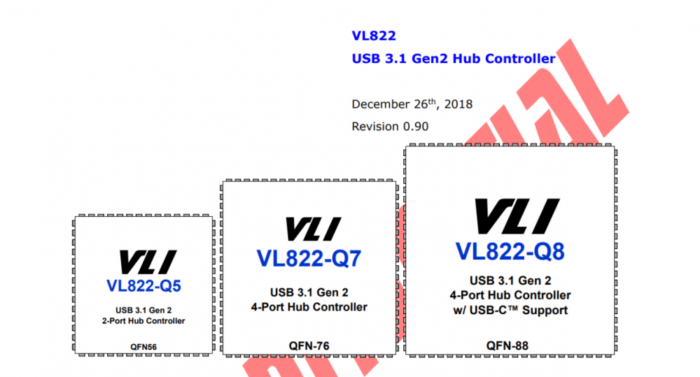 USB3.1信号扩展芯片VL822原理图以及规格书分享