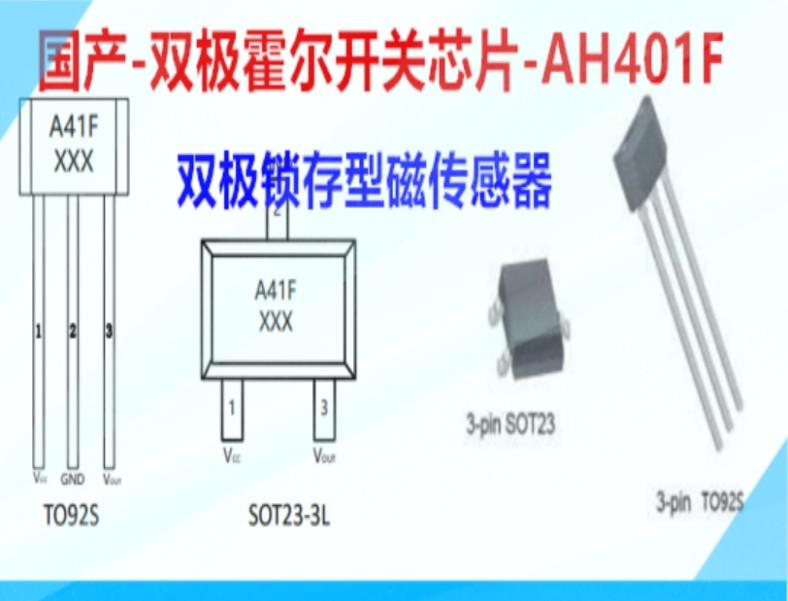 采用高压bipolar工艺制程的耐高压双极锁存霍尔芯片-AH401F