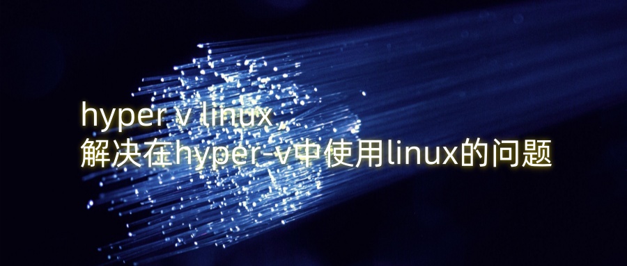 hyper v linux，解决在hyper-v中使用linux的问题