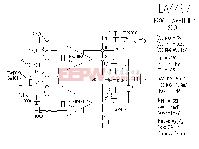 LA4497 音响IC电路