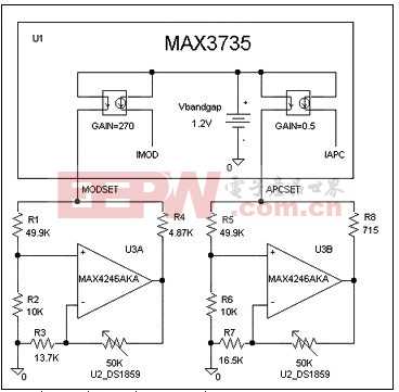 MAX3735 运算放大器电路