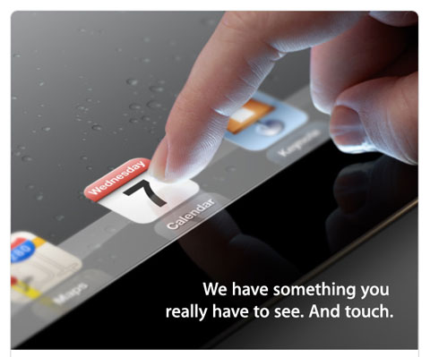 摸一摸，看一看-苹果3月7日将推出ipad3 