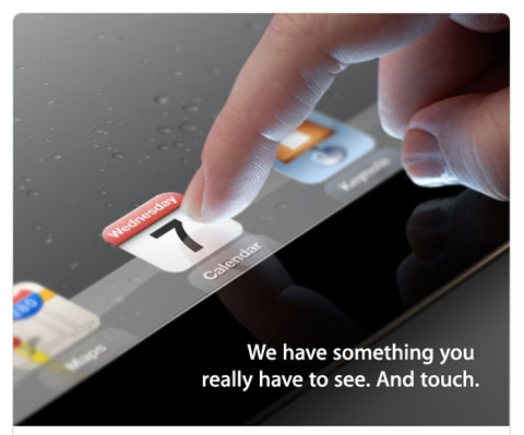 摸一摸，看一看-苹果3月7日将推出ipad3