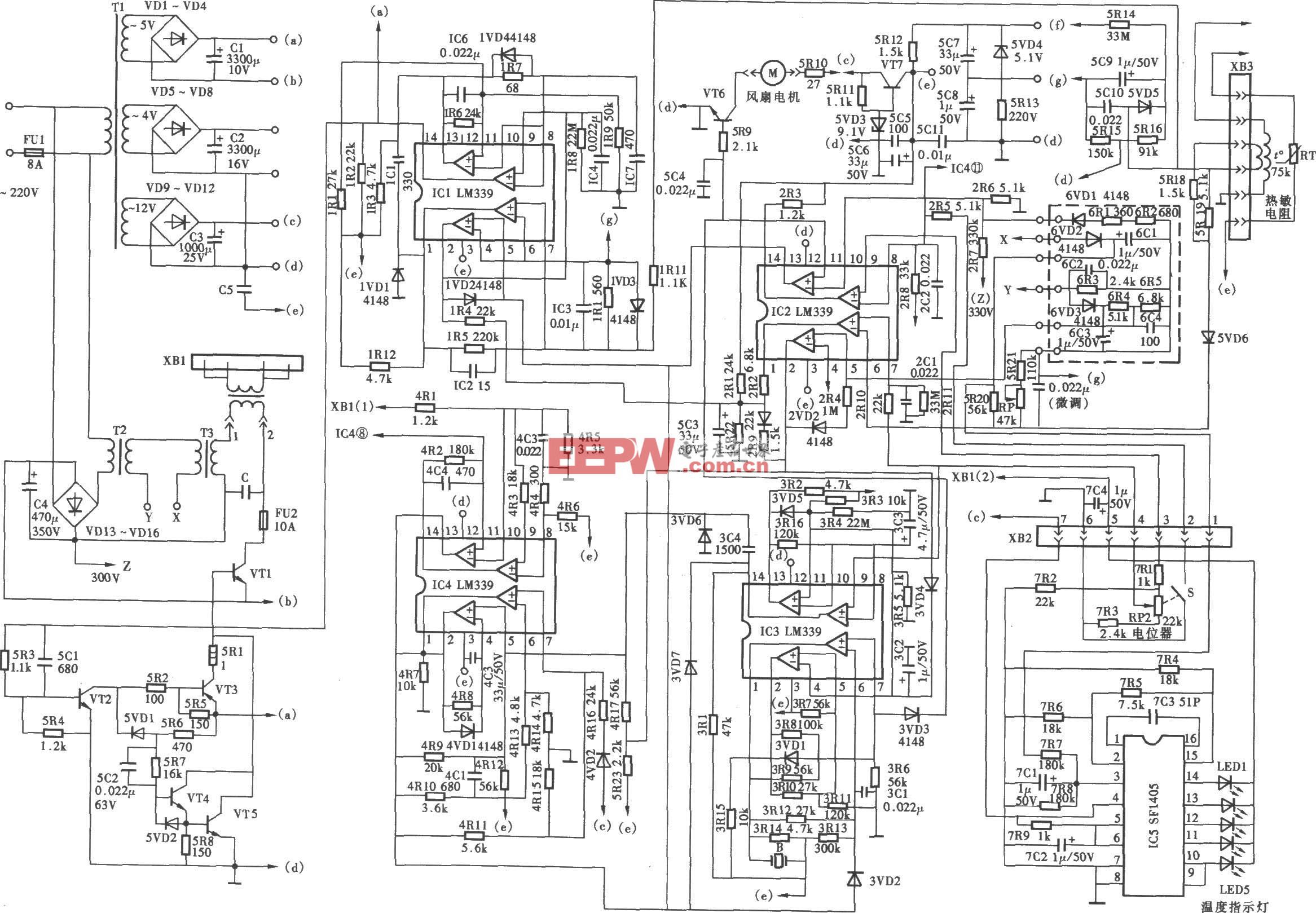 海乐DZC-1000W电磁炉电路
