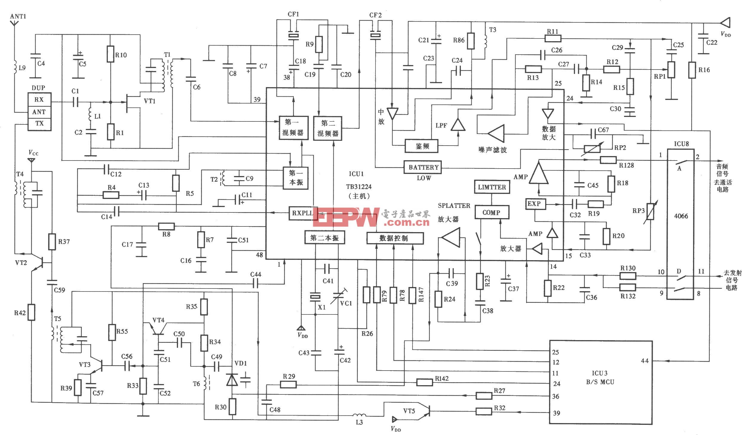 天时达HW838(4)P/ISD―LED型无绳电话机主机射频电路