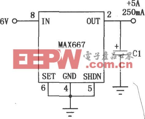 MAX667多功能线性集成稳压器的典型应用电路