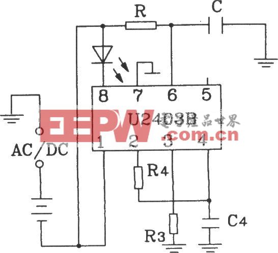 U2403B恒流充电计时器典型应用电路