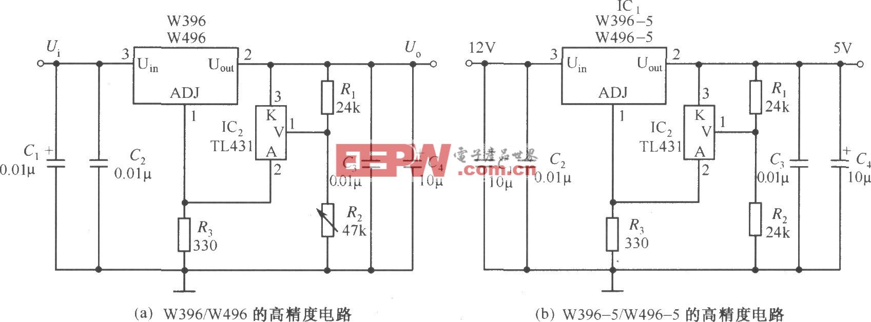 提高W396／W496输出稳定度的应用电路(二)