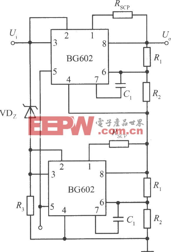 两个BG602输出电压叠加的集成稳压电源