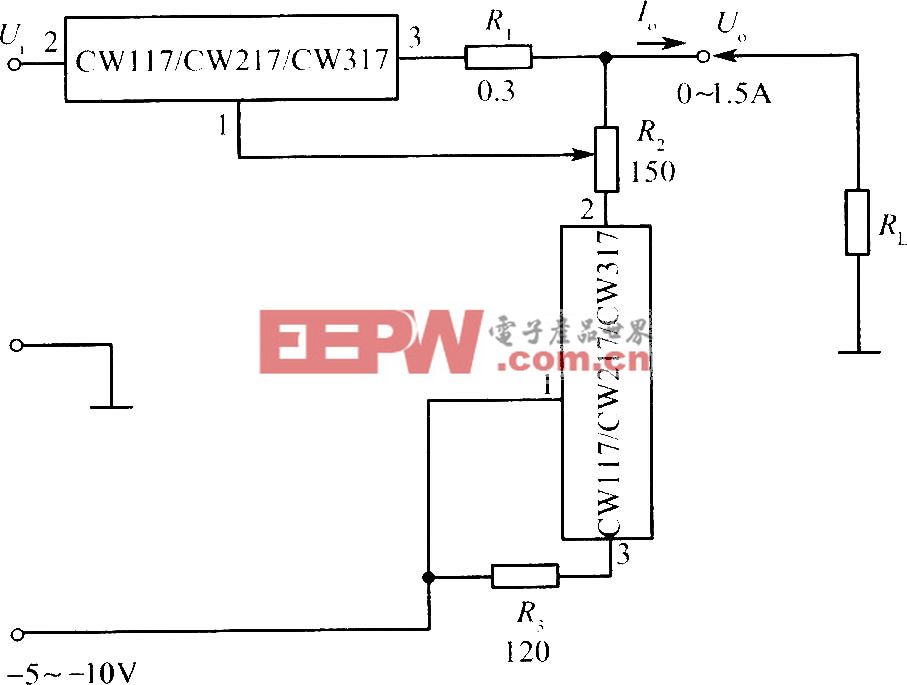 CW117／CW217／CW317构成的输出电流从零调起的恒流源电路