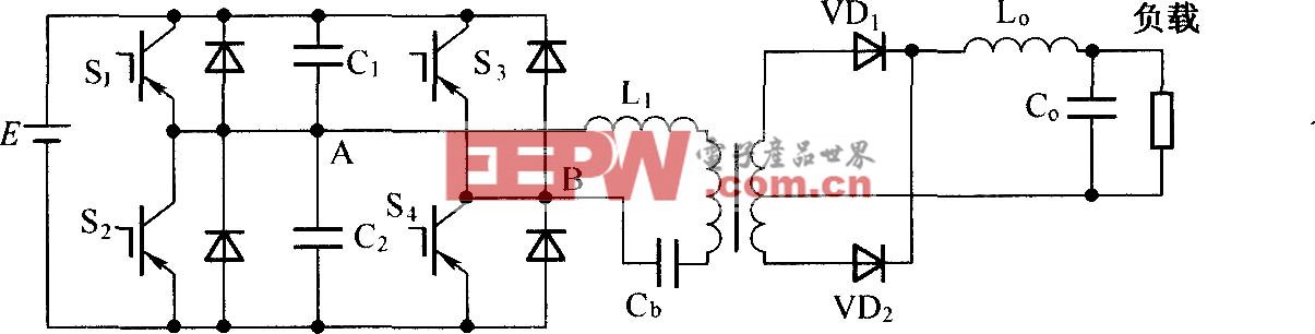 ZVSCS PWM全橋電路有限雙極性控制電路的功率部分