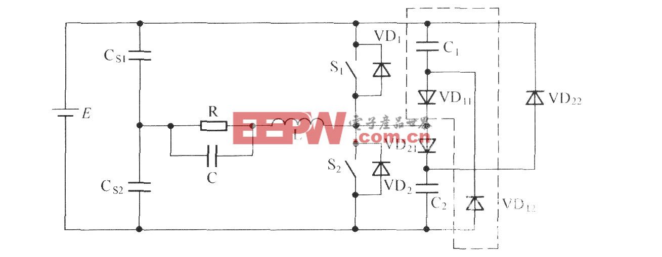 C-2D型无源无损缓冲电路应用于DC／AC半桥变换器中的电路