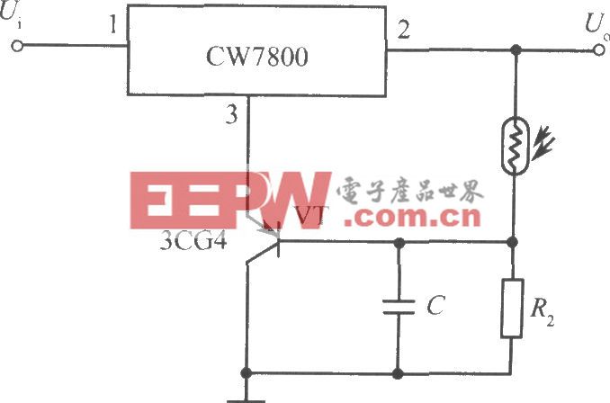 CW7800构成的光控集成稳压电源电路之二