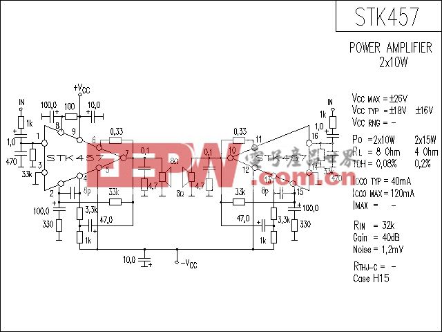 STK457功放电路