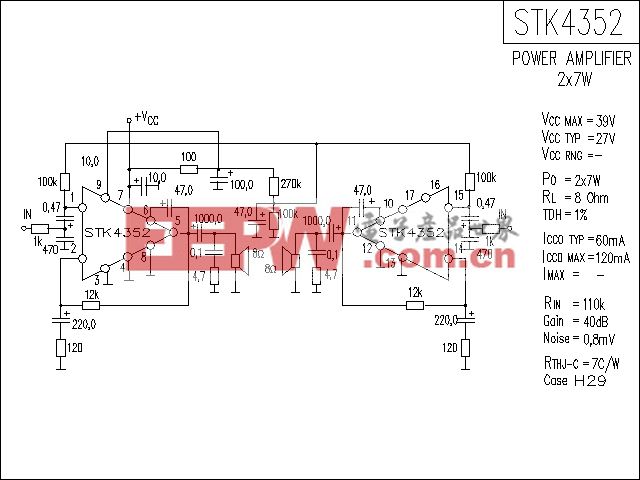 STK4352功放电路