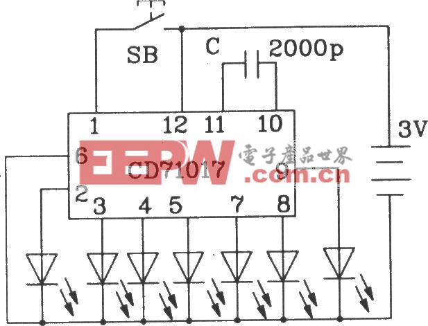 CD71017多功能程控闪光集成电路12脚软封装应用电路