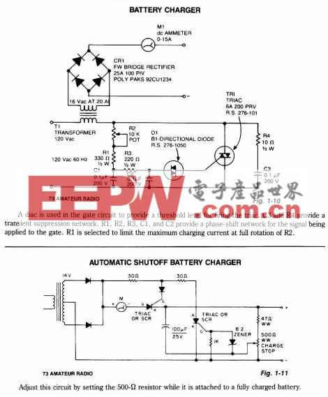 Automatic Shutoff Battery Charger Circuit