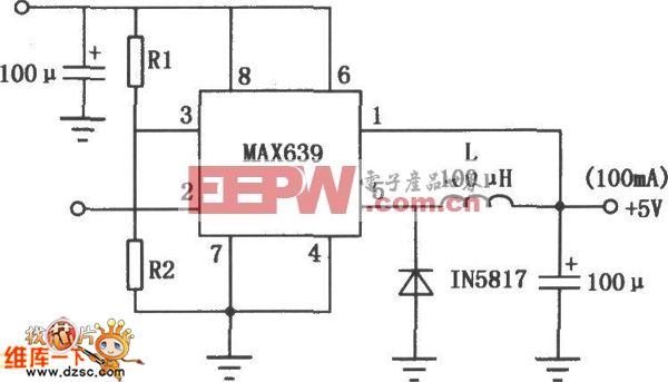 MAX639多功能开关集成稳压器电路图二