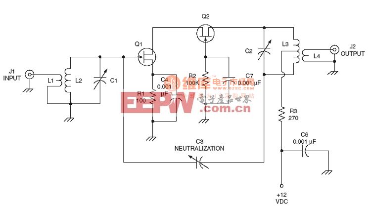 射频Amplier电路：Cascode RF amplifier circuit